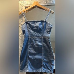 Strap jean dress